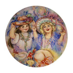 Girls Play Dress Up Mother's Treasures Collector Plate By Mary Vickers